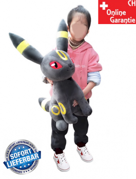 Pokémon Nachtara Plüsch 60cm Figur XL Umbreon Kuscheltier Plüschfigur Evoli Stofftier Pokemon Plüschtier Unlicht