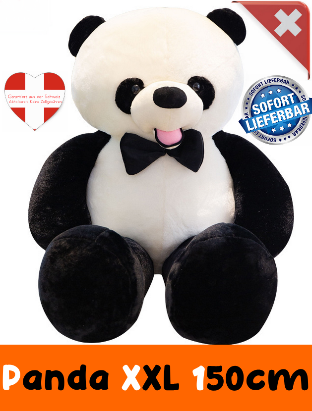 XXL Panda Bär Plüschtier Stofftier Kuscheltier Teddybär 160cm Schwarz Weiß 