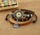 Buddha Uhr Armbanduhr Leder Handgefertigt Geschenk