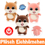 Eichhörnchen Plüsch Kuscheltier Stofftier XL Plüschtier Love U 60cm drei Farben