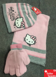 Hello Kitty Mütze Schal Handschuhe Set Kappe Beanie Kinder Mädchen Miss Celebrity Hellokitty Fanartikel HK Mädchen Katze Kleidung