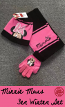 Disney Minnie Maus Minnie Mouse Mütze Cap Beanie Handschuhe Handschuhen Schal Winter Kleidung Set Winterset Kind Mädchen Girl